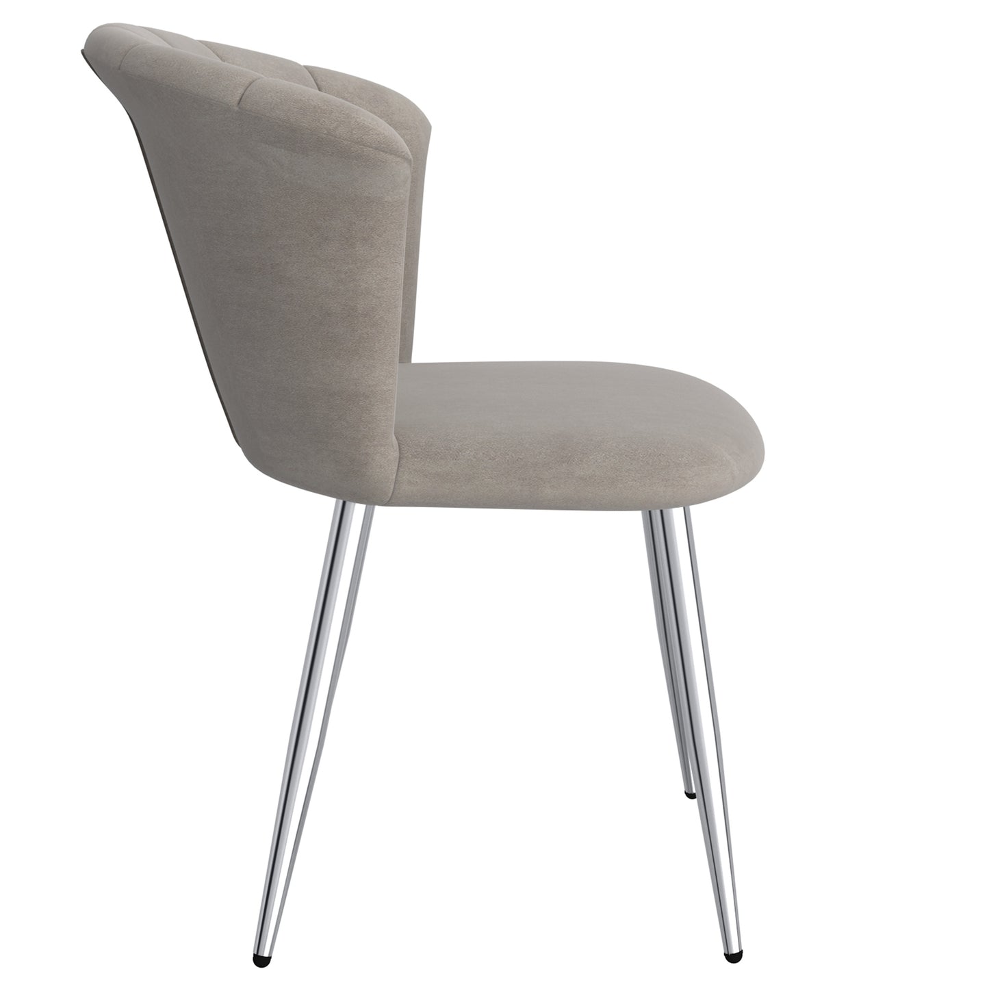 (ORCHID GREY- 2 PACK)- VELVET FABRIC DINING CHAIRS