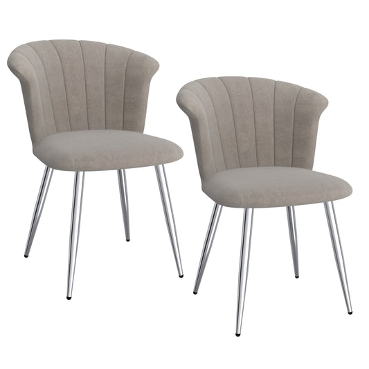 (ORCHID GREY- 2 PACK)- FABRIC- DINING CHAIRS