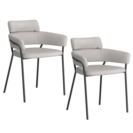 (AXEL GREY- 2 PACK)- FABRIC- DINING CHAIRS