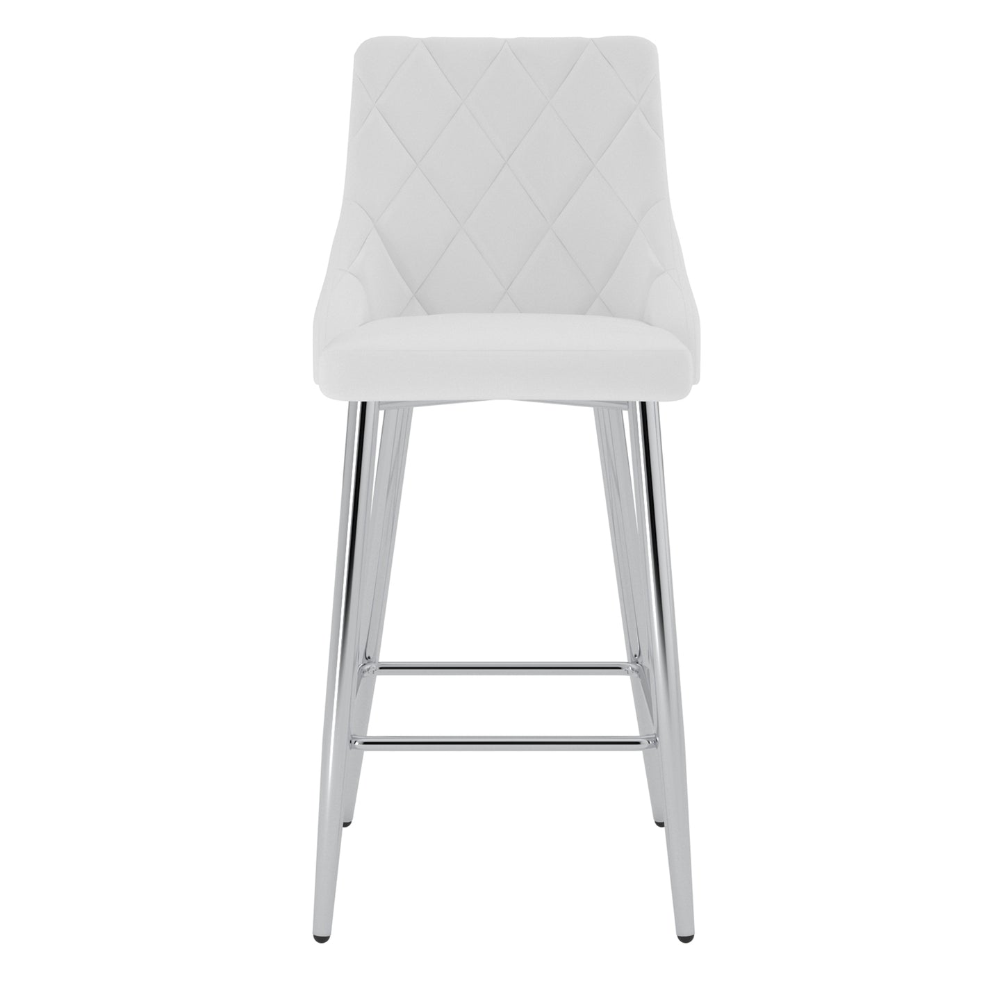 (DEVO WHITE- 2 PACK)- LEATHER COUNTER STOOLS