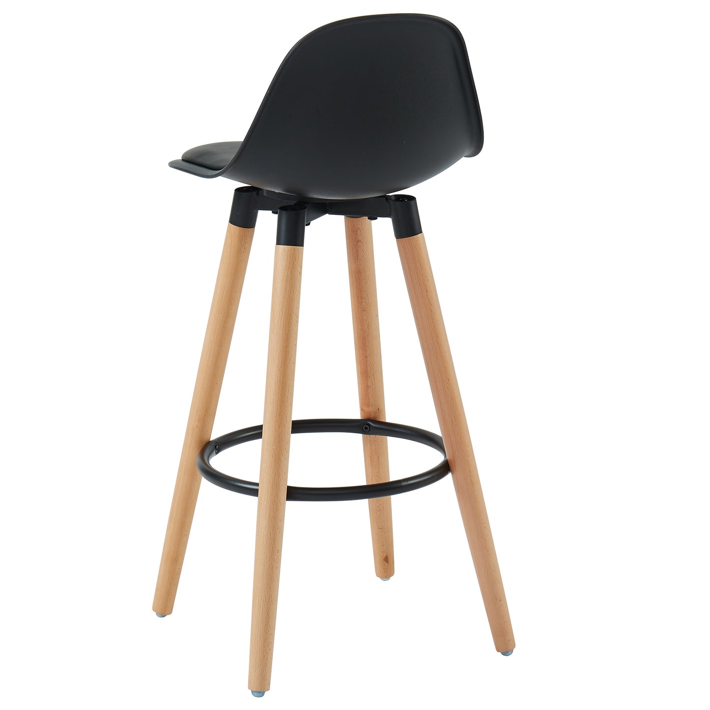 (DIABLO BLACK - 2 PACK) - LEATHER COUNTER STOOLS