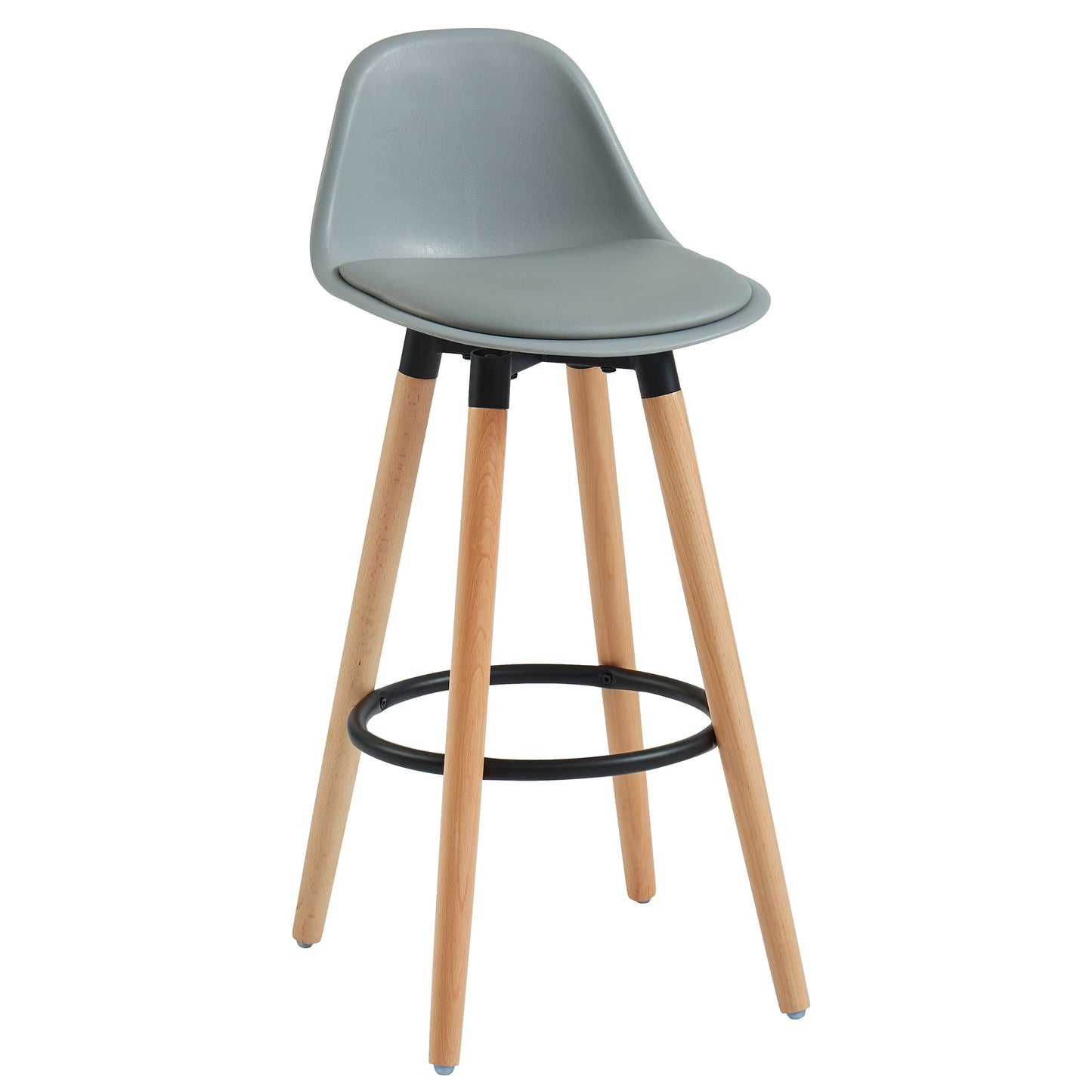 (DIABLO GREY - 2 PACK) - LEATHER - COUNTER STOOLS