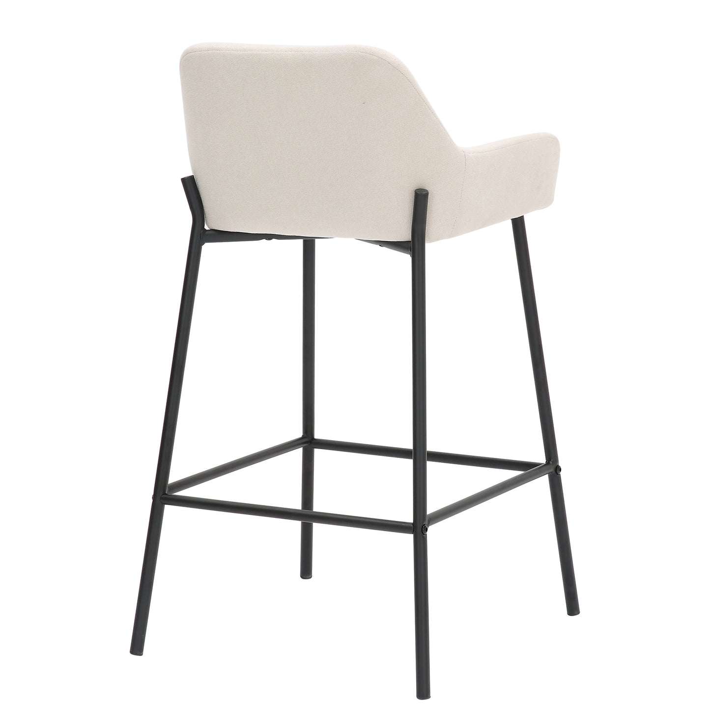 (BAILY BEIGE- 2 PACK)- VELVET FABRIC COUNTER STOOLS- out of stock until September 16, 2023