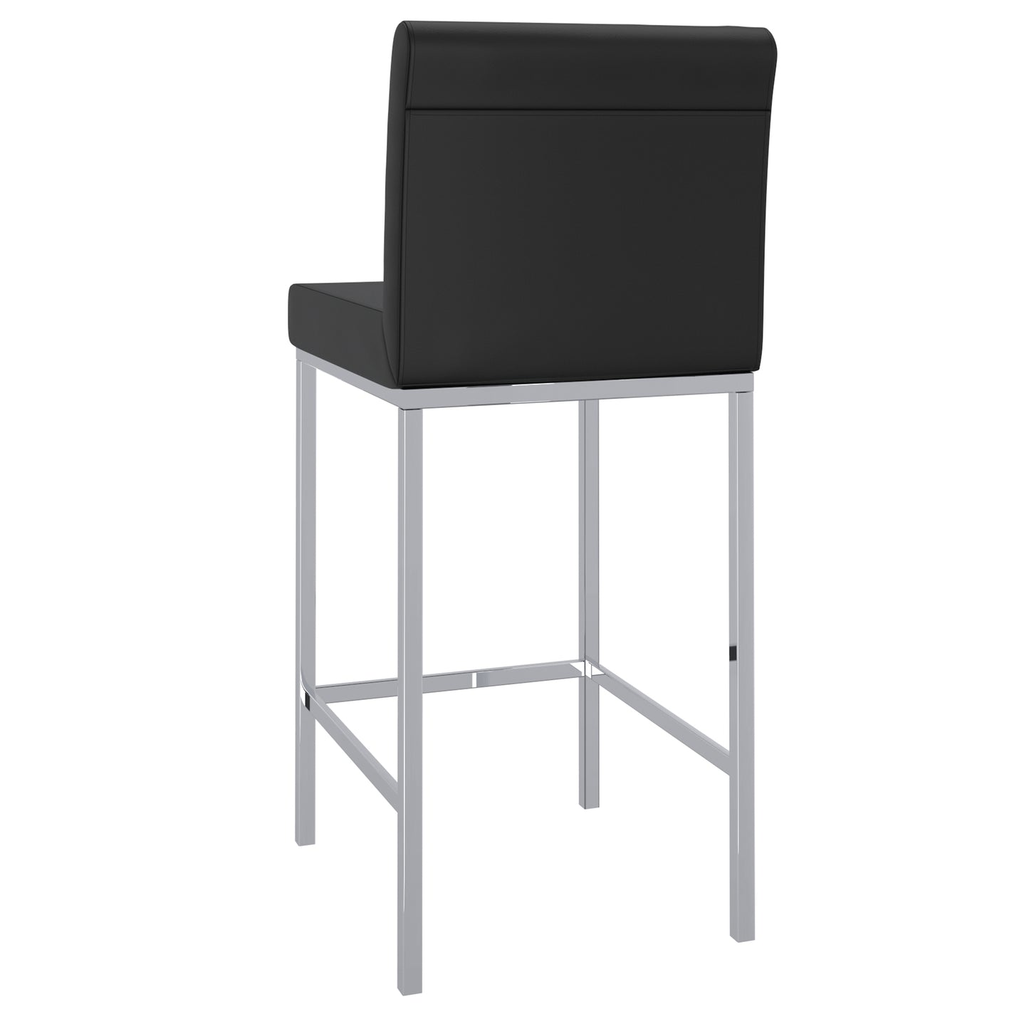 (PORTO BLACK- 2 PACK) - LEATHER COUNTER STOOLS