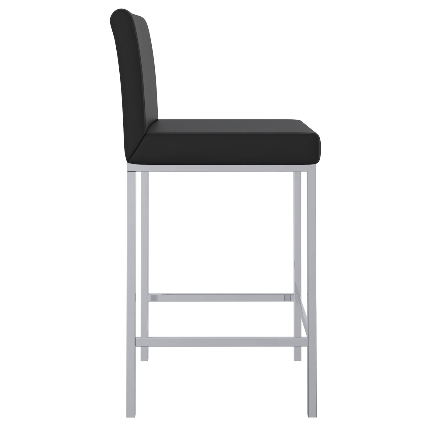 (PORTO BLACK- 2 PACK) - LEATHER COUNTER STOOLS