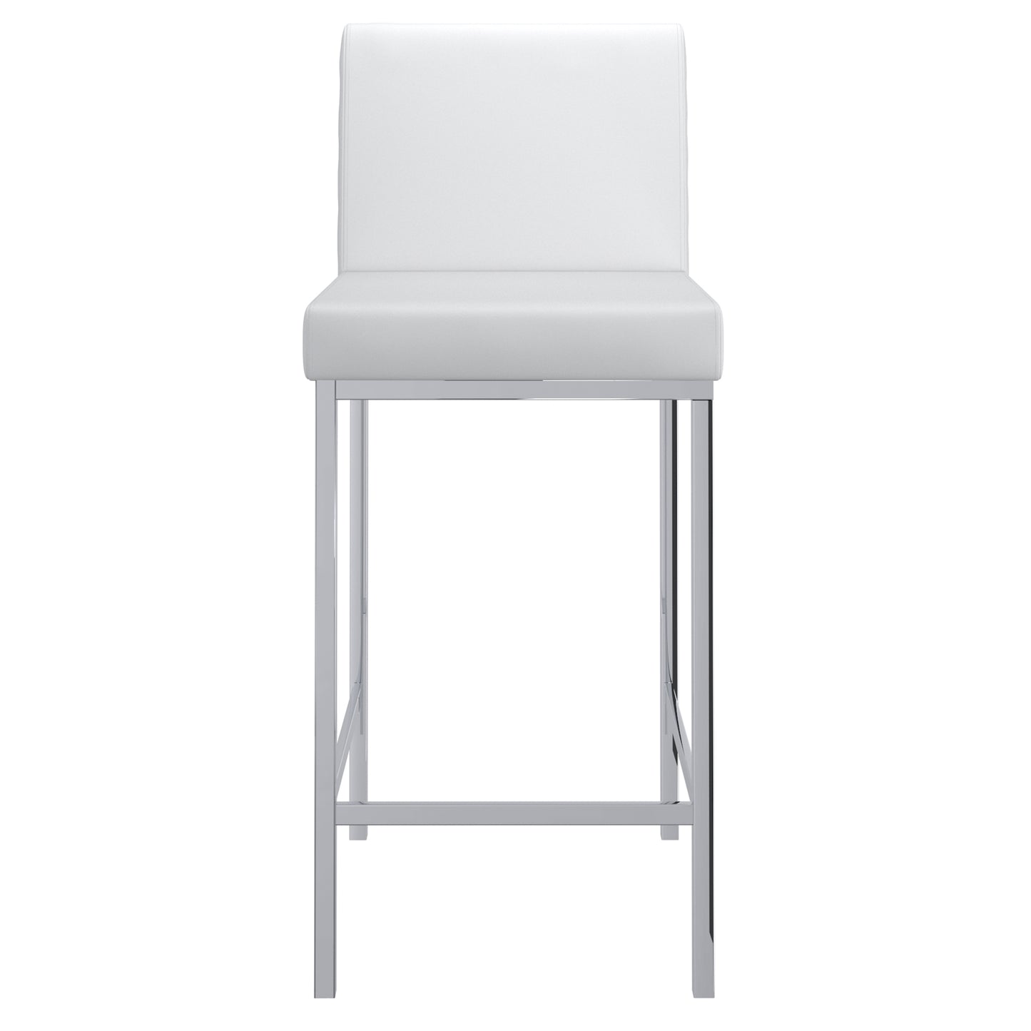 (PORTO WHITE- 2 PACK) - LEATHER COUNTER STOOLS- OUT OF STOCK UNTIL JUNE 30, 2023