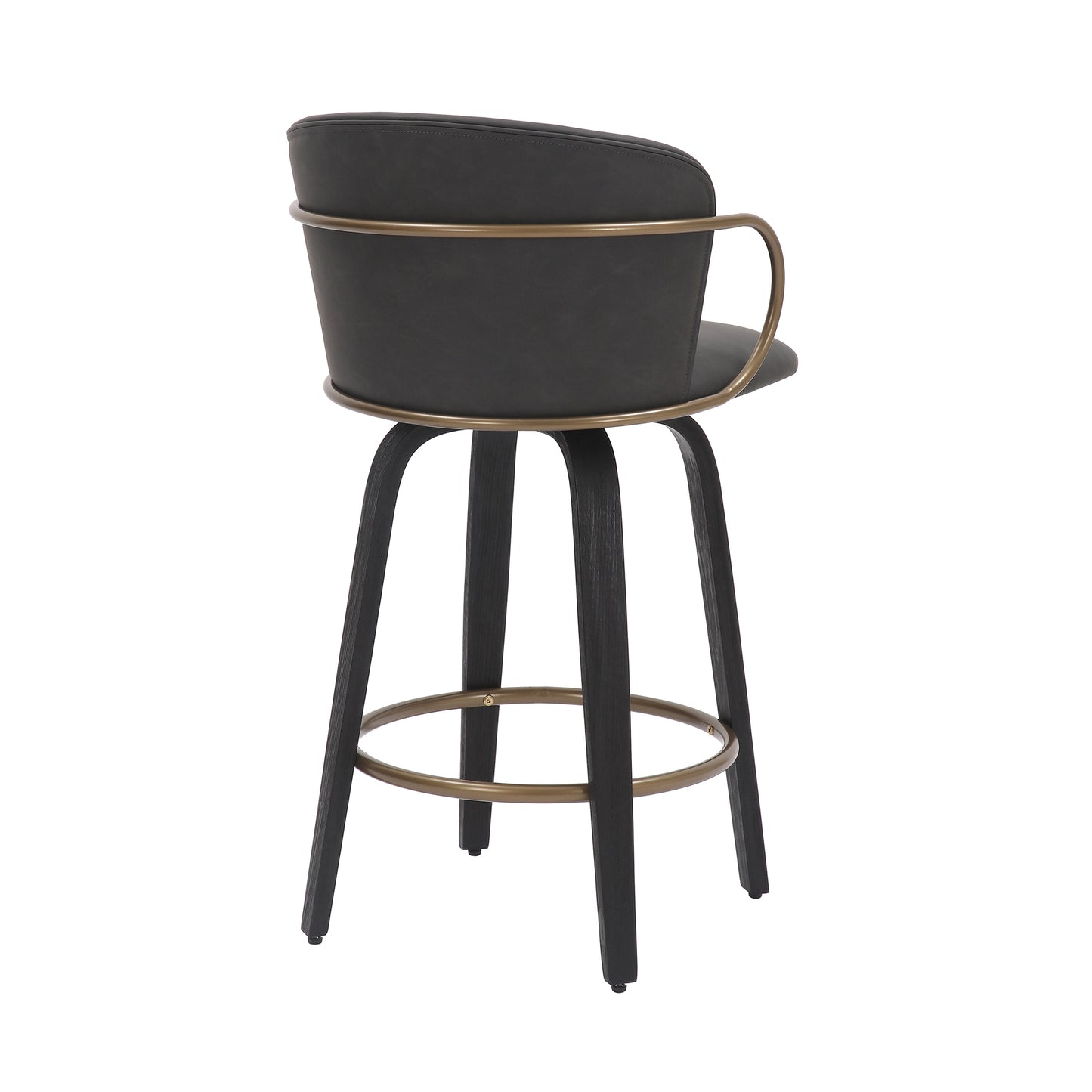 (LAWSON CHARCOAL- 2 PACK)- SWIVEL- LEATHER COUNTER STOOLS- OUT OF STOCK UNTIL MARCH 30, 2024