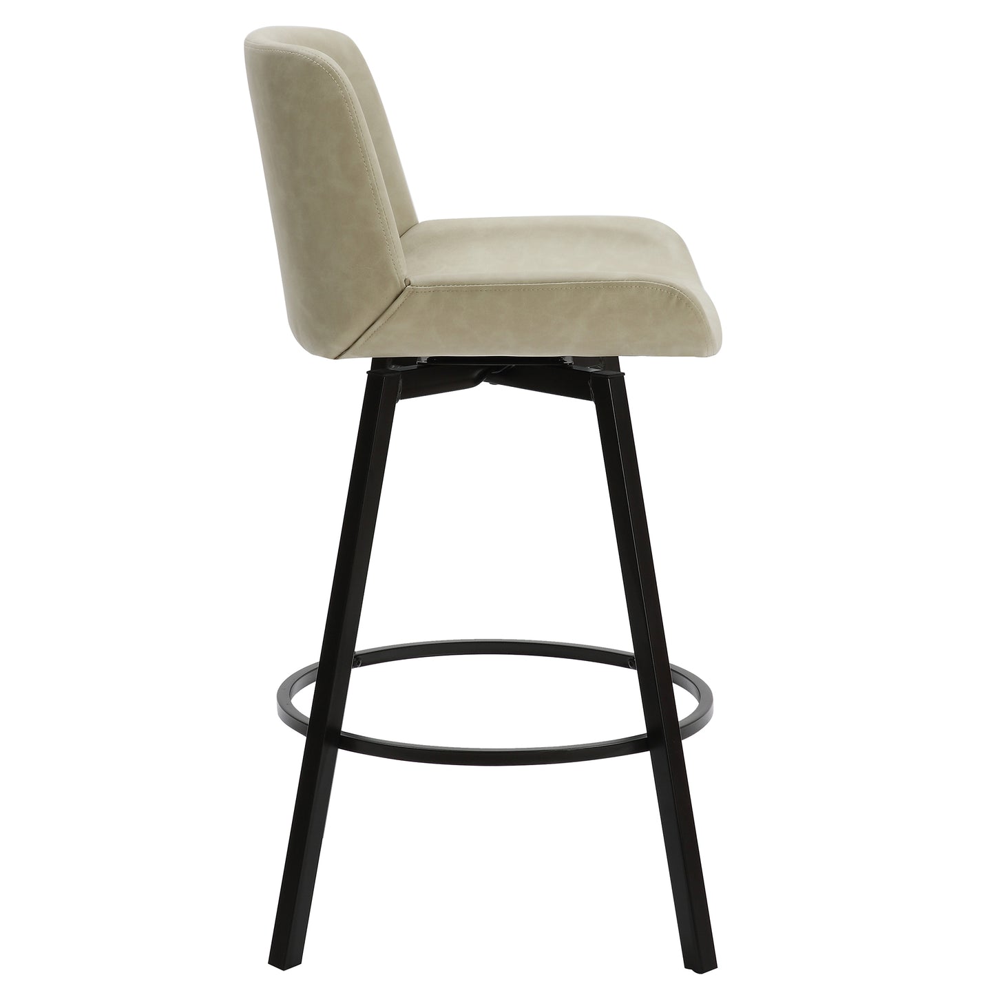 (FERN IVORY- 2 PACK)- LEATHER COUNTER STOOLS
