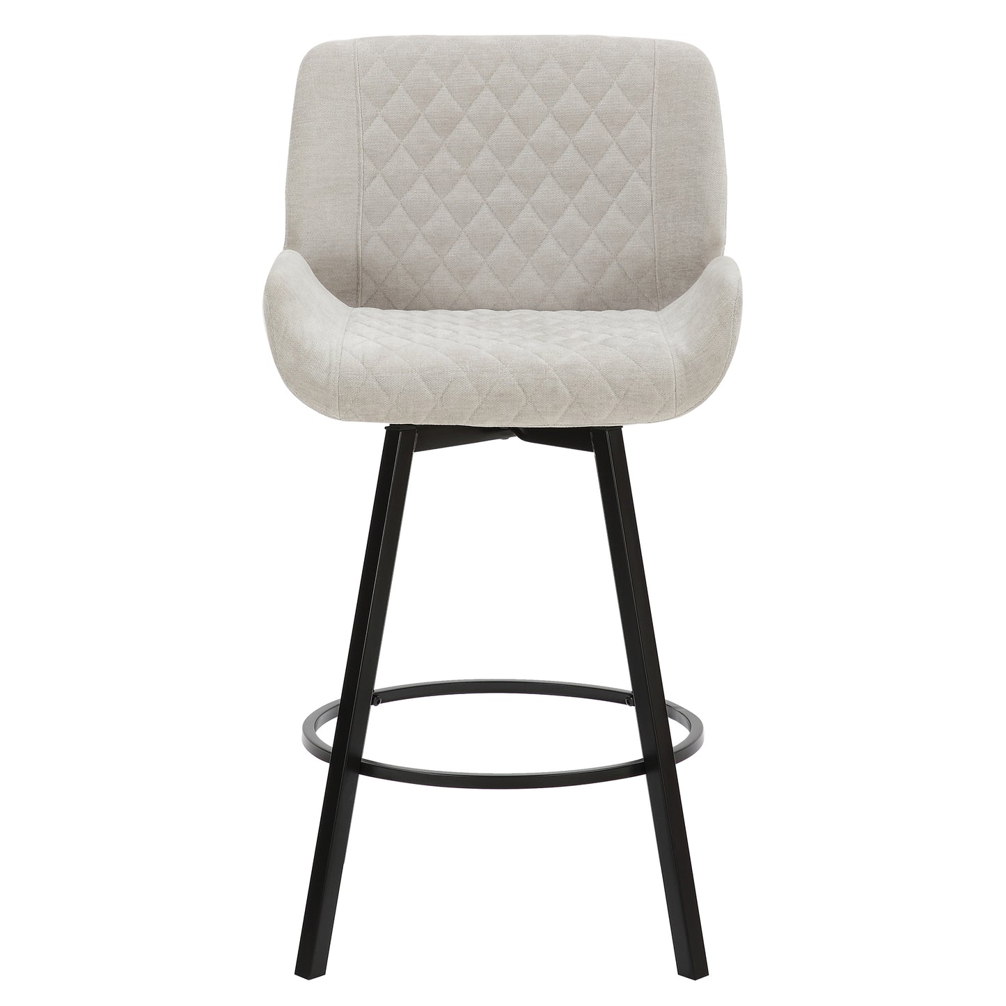 (FRASER GREY- 2 PACK)- FABRIC COUNTER STOOL