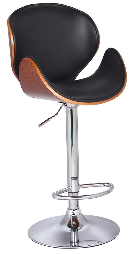 (2203 BLACK)- LEATHER BAR STOOL- (Only 1 left in stock)