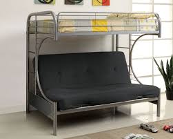 TWIN/ DOUBLE - (230 GREY) - C SHAPE FUTON - METAL BUNK BED- (MATTRESSES SOLD SEPARATELY)