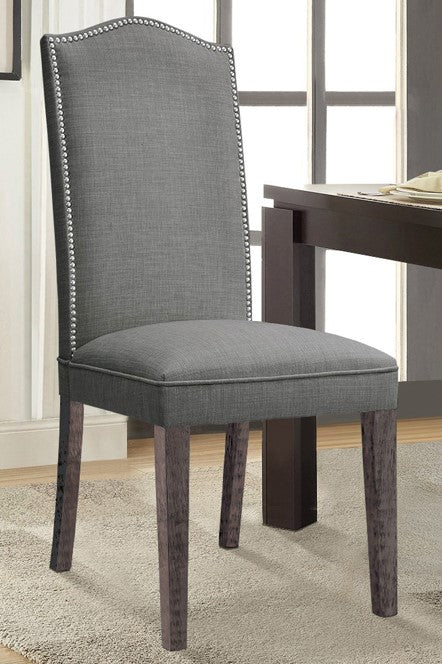 (235 GREY- 2 PACK)- FABRIC- DINING CHAIRS