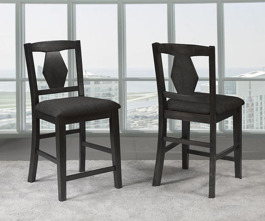 (GRACE GREY- 2 PACK)- WOOD- COUNTER STOOLS