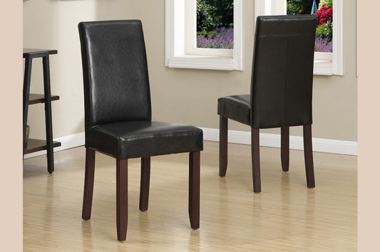 (248 ESPRESSO- 2 PACK)- LEATHER DINING CHAIRS