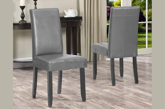 (248 GREY- 2 PACK)- LEATHER- DINING CHAIRS