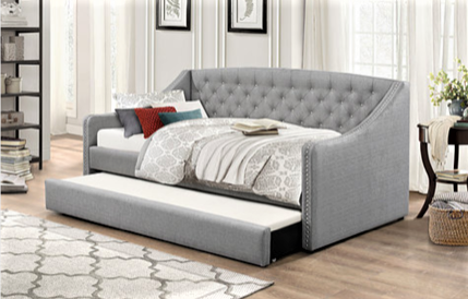 Grey trundle bed deals