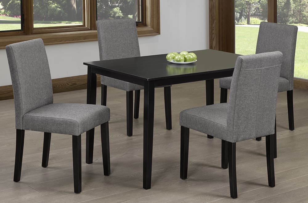 (3106- 250 GREY- 5)- WOOD- DINING TABLE- WITH 4 CHAIRS