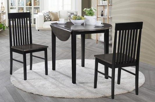 (3112 ESPRESSO- 3 PC. SET)- WOOD- DINING TABLE- WITH 2 CHAIRS- out of stock