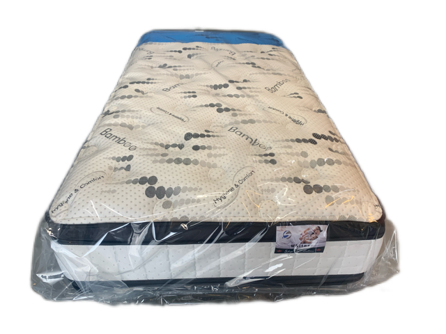 TWIN (SINGLE) SIZE- (WHITNEY)- 12" THICK- BOTH SIDED PILLOW TOP- POCKET COIL MATTRESS