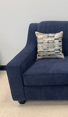 (4000 BLUE- 3 TIGHT BACK)- FABRIC- CANADIAN MADE- ACCENT CHAIR- (DELIVERY AFTER 1 MONTH)