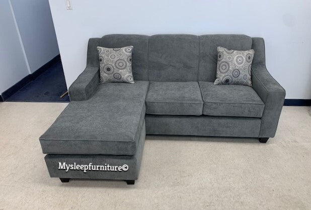 (4000 GREY SSEC TIGHT BACK)- FABRIC- REVERSIBLE- CANADIAN MADE SECTIONAL SOFA- (DELIVERY AFTER 1 MONTH)
