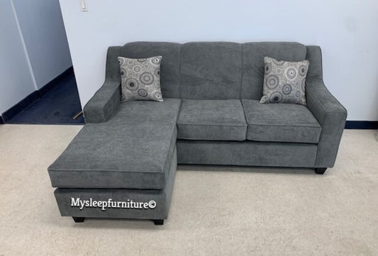 (4000 GREY SSEC TIGHT BACK)- FABRIC- REVERSIBLE- CANADIAN MADE SECTIONAL SOFA- (DELIVERY AFTER 2 WEEKS)