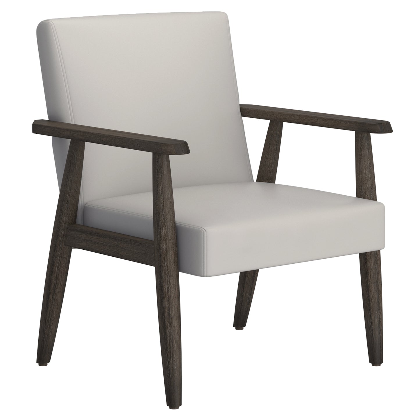 (WILDER TAUPE)- LEATHER ACCENT CHAIR