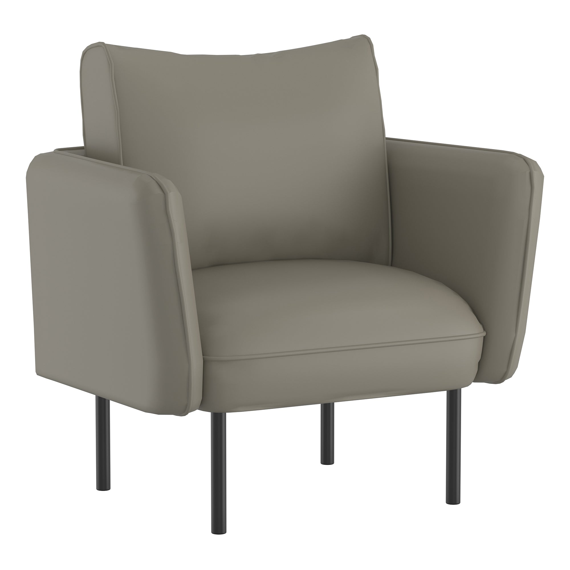 Taupe leather accent chair hot sale