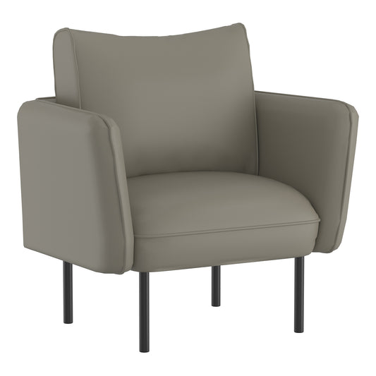 (RYKER TAUPE)- LEATHER ACCENT CHAIR