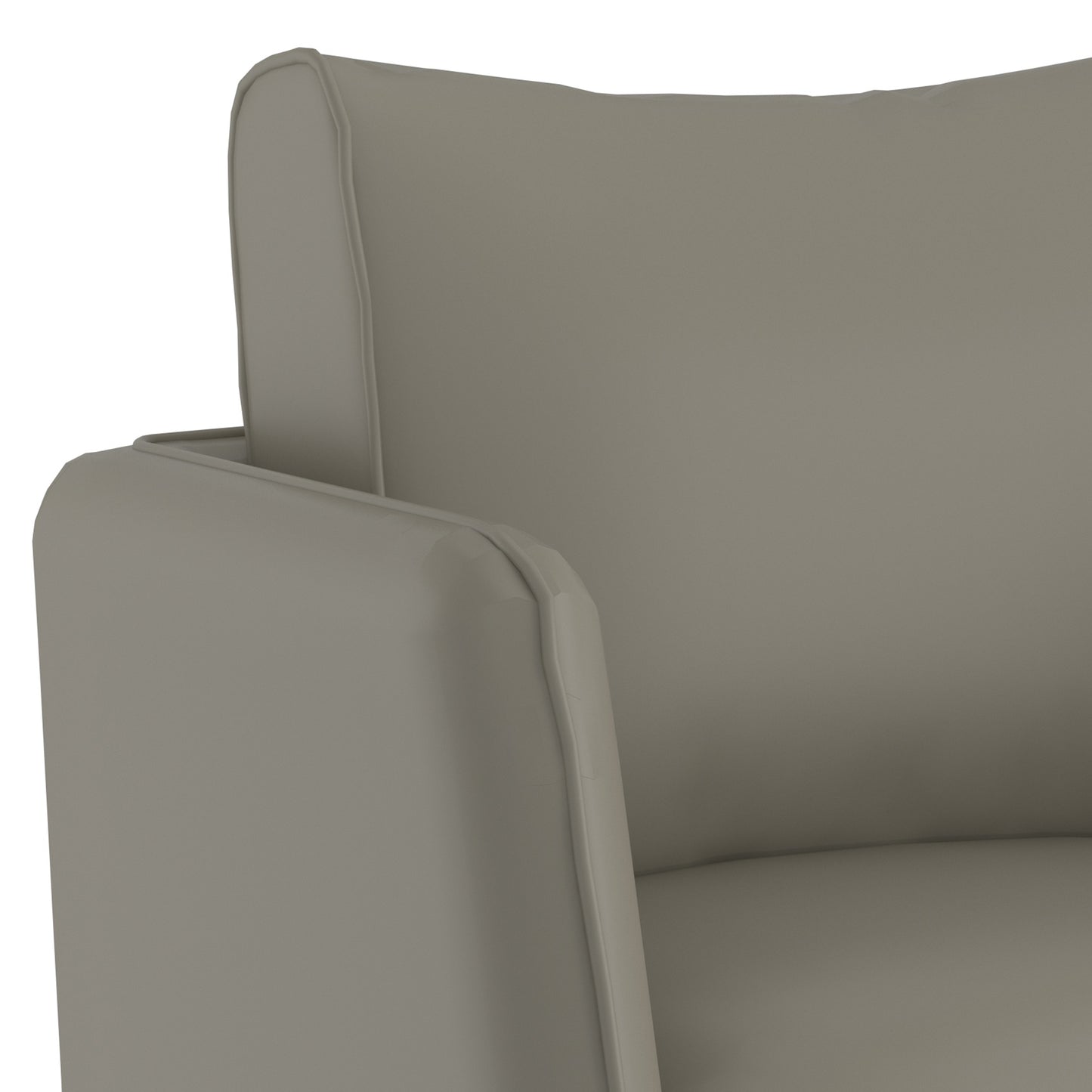 (RYKER TAUPE)- LEATHER ACCENT CHAIR