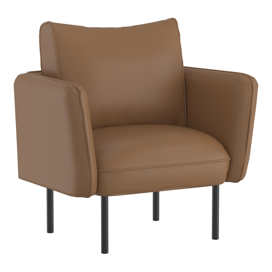 (RYKER BROWN)- LEATHER- ACCENT CHAIR