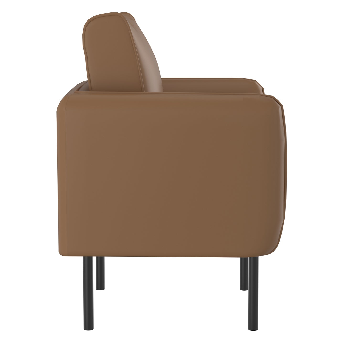 (RYKER BROWN)- LEATHER ACCENT CHAIR