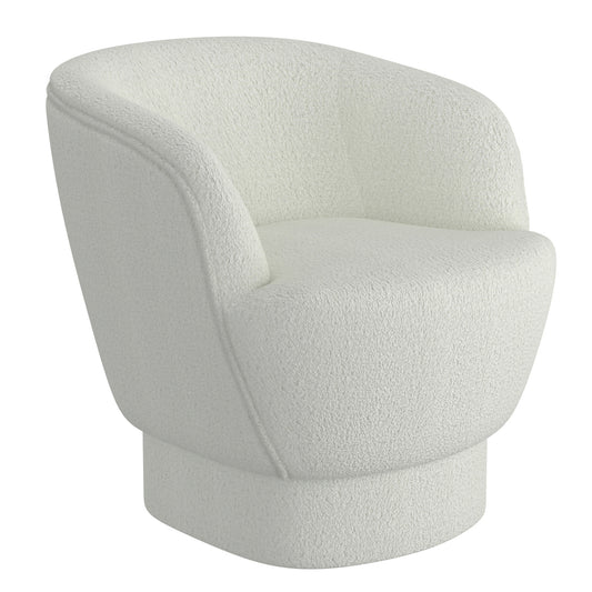 (CUDDLE WHITE)- FABRIC ACCENT CHAIR