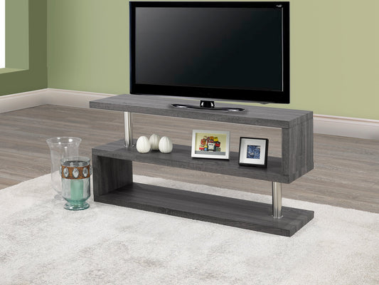 (5018 GREY)- 48" LONG- WOOD TV STAND- inventory clearance