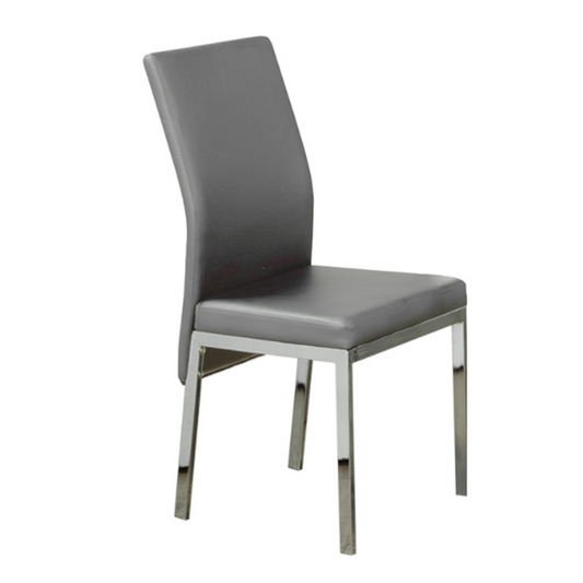 (5065 grey- 4 PACK)- LEATHER- DINING CHAIRS