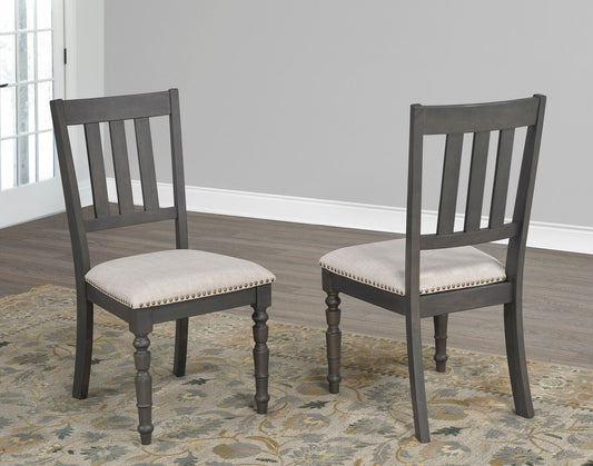(CLAUDIA ESPRESSO- 2 PACK)- WOOD- DINING CHAIRS