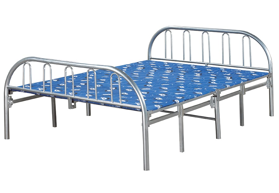 TWIN (SINGLE) SIZE- (660 SILVER)- METAL- FOLDING BED- MATTRESS NOT INCLUDED