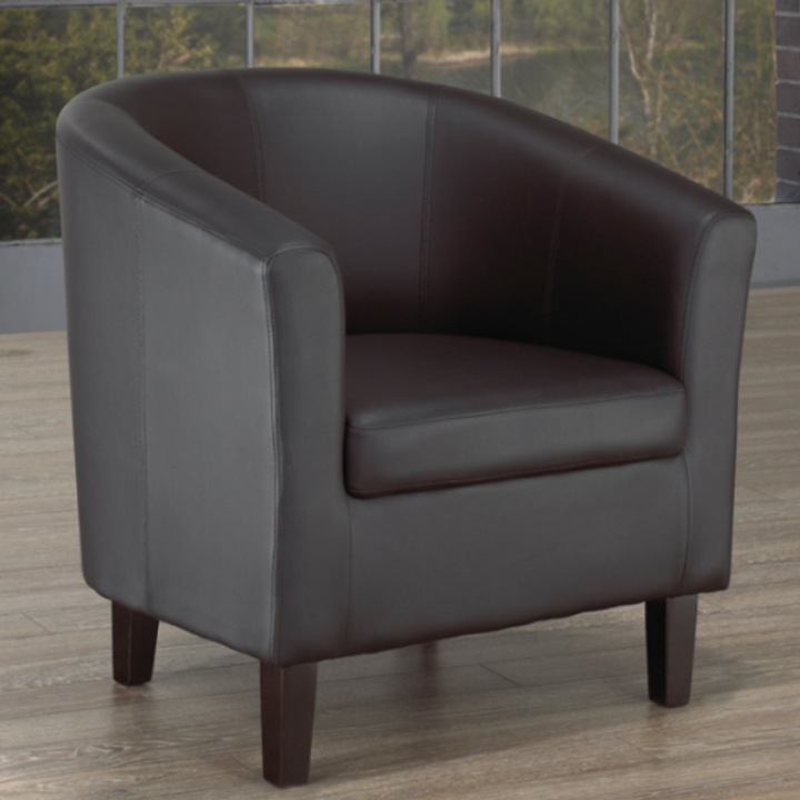 (660 black)- LEATHER ACCENT CHAIR