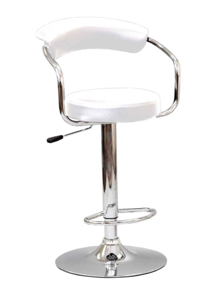 (7500 WHITE)- LEATHER BAR STOOL- INVENTORY CLEARANCE