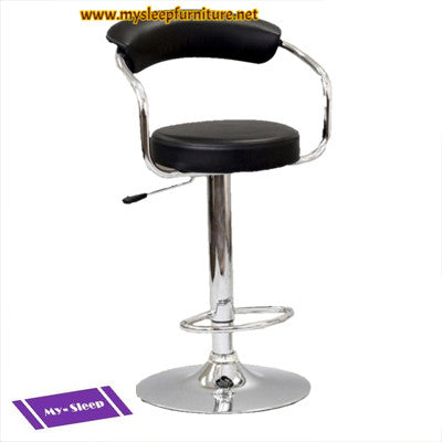 (7500 BLACK)- LEATHER BAR STOOL- INVENTORY CLEARANCE