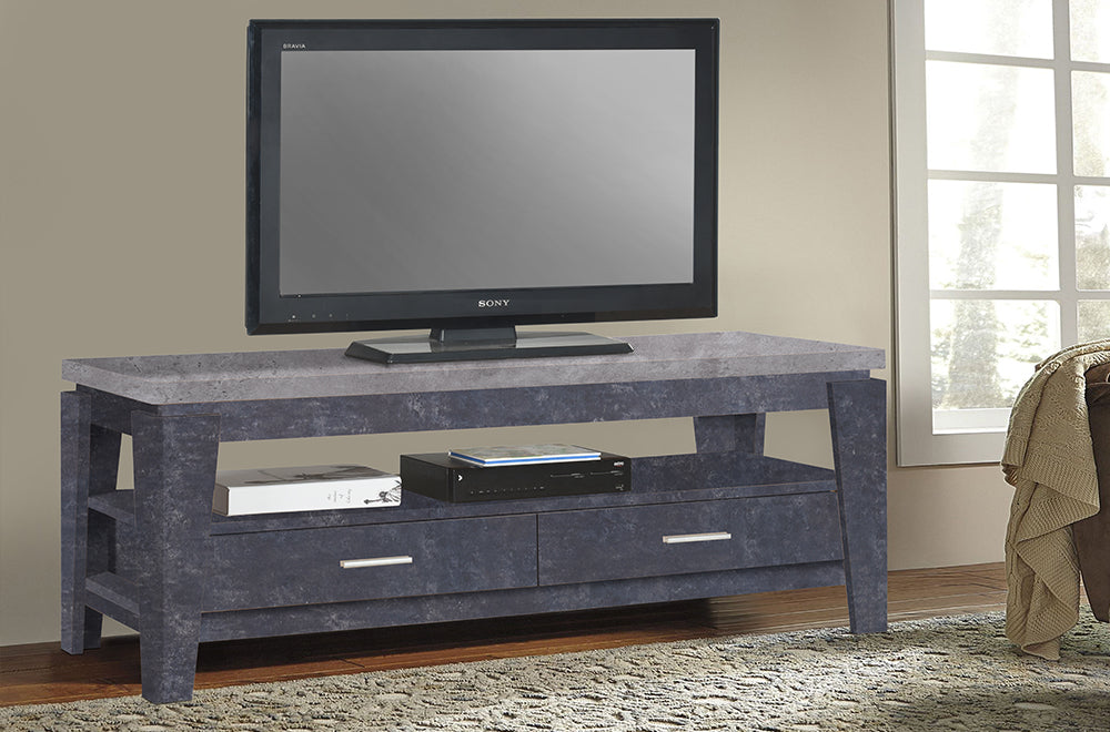 (752 GREY)- WOOD TV STAND- OUT OF STOCK UNTIL MAY 14, 2024