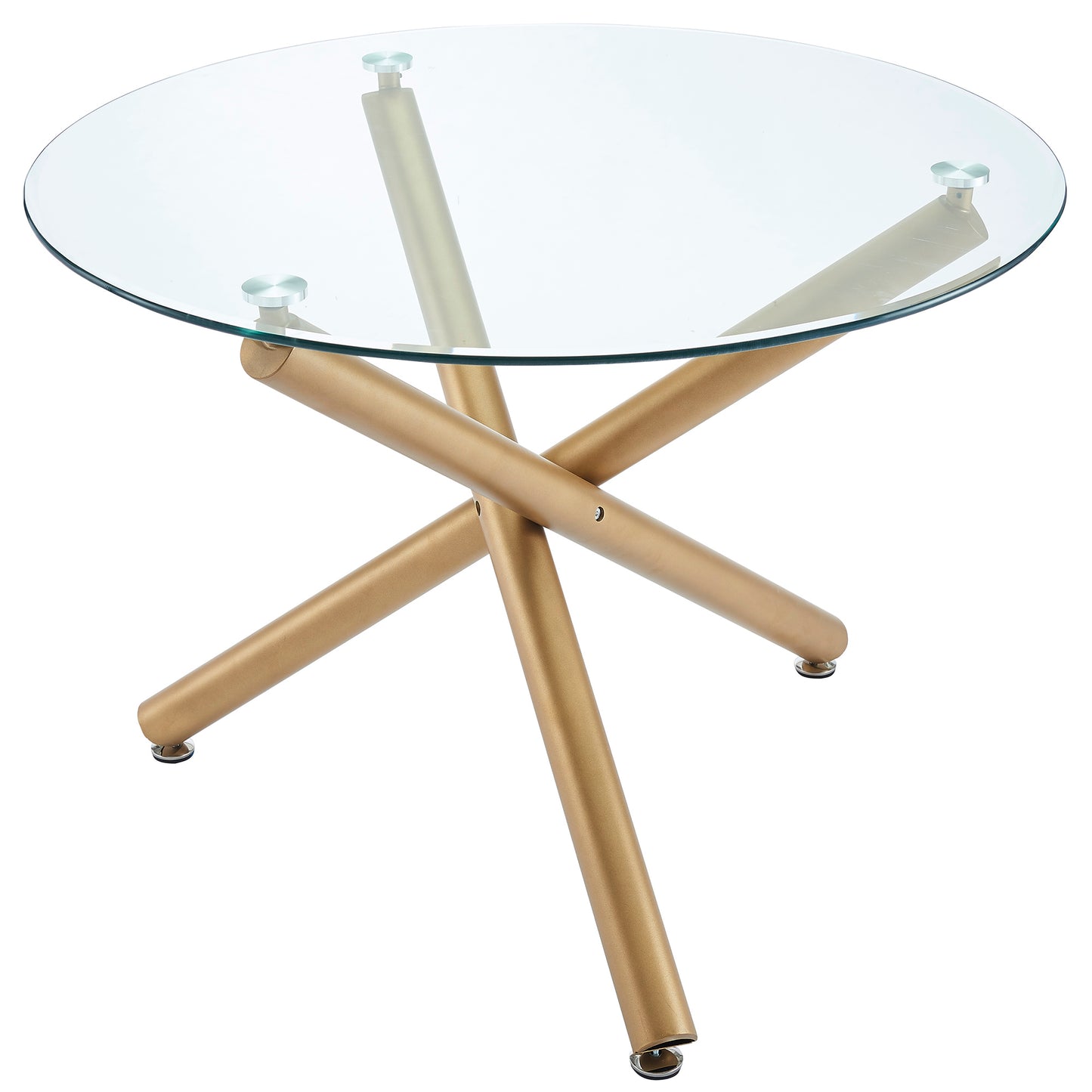 (CARMILLA- 1)- 39"- ROUND- GLASS- DINING TABLE