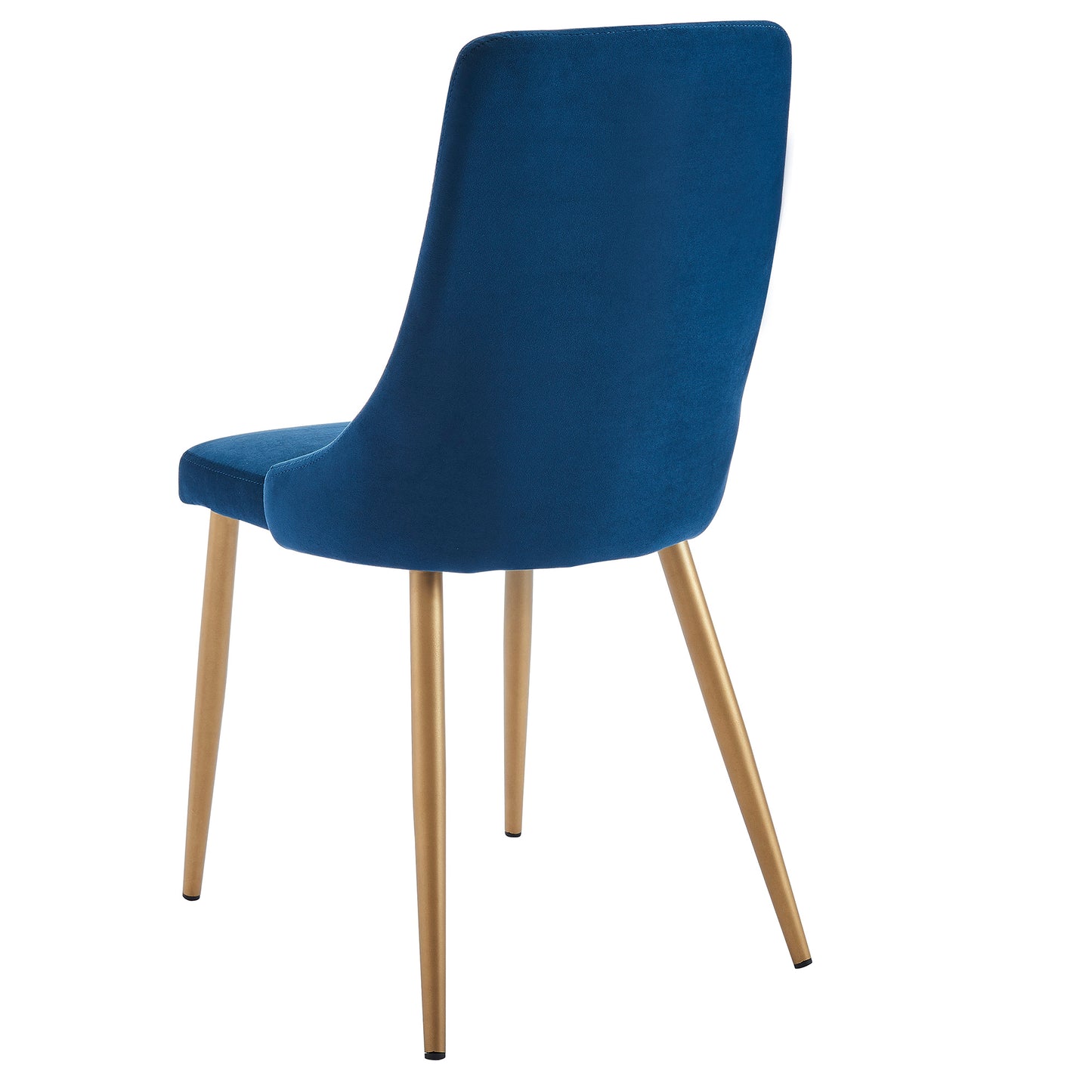 (CARMILLA BLUE AND GOLD- 2 PACK)- VELVET FABRIC DINING CHAIRS- SUPPLIER CLEARANCE