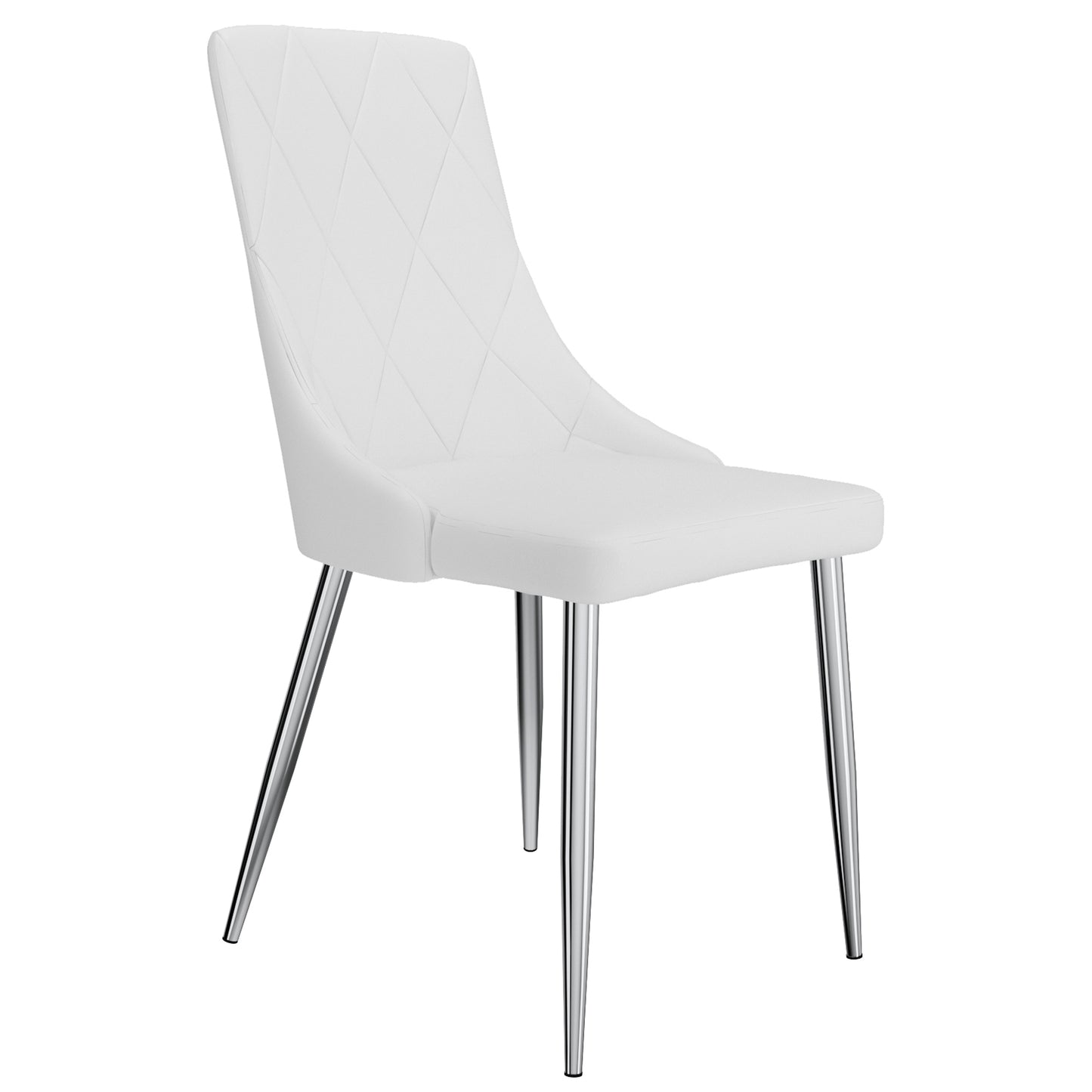 (DEVO WHITE- 2 PACK)- LEATHER DINING CHAIRS