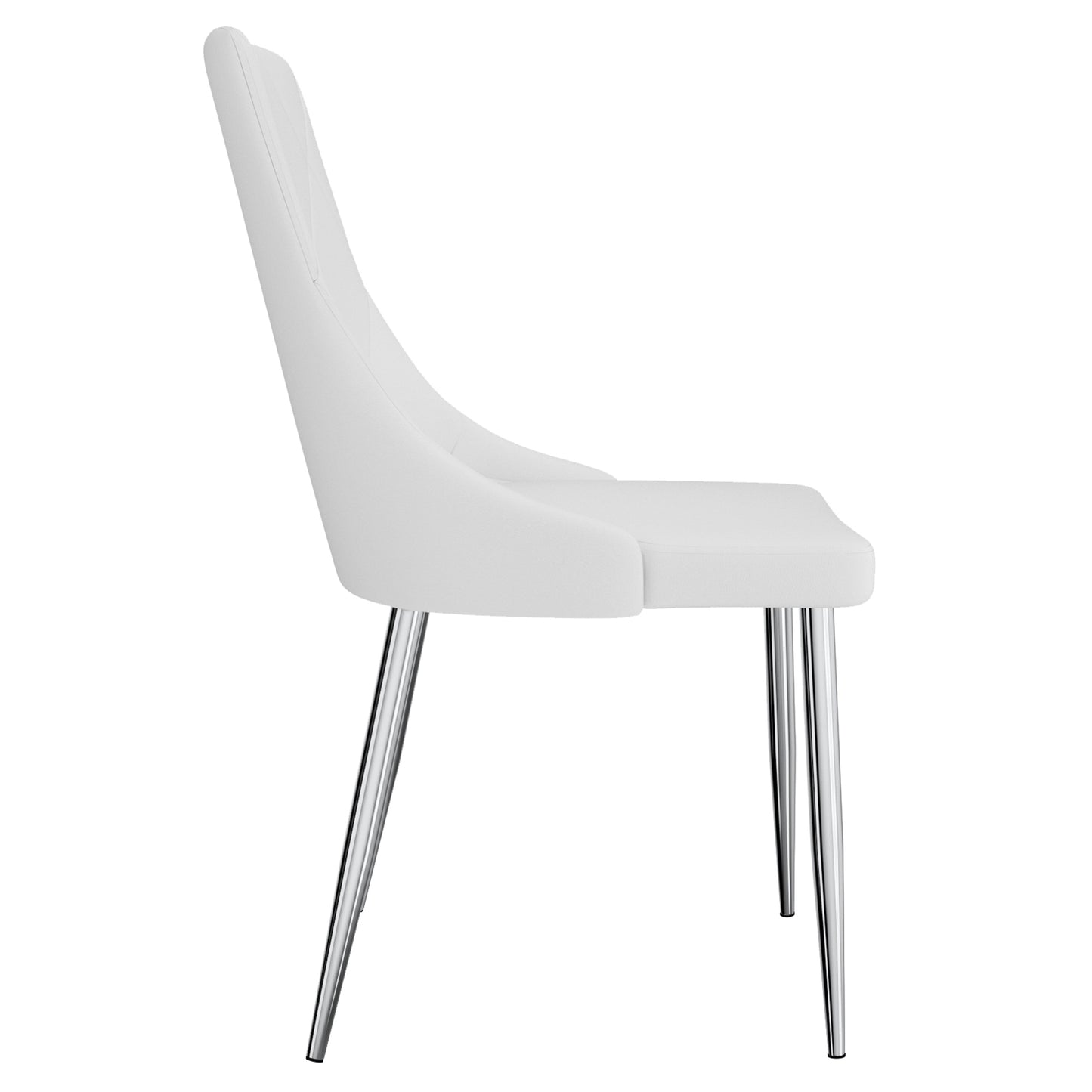 (DEVO WHITE- 2 PACK)- LEATHER DINING CHAIRS