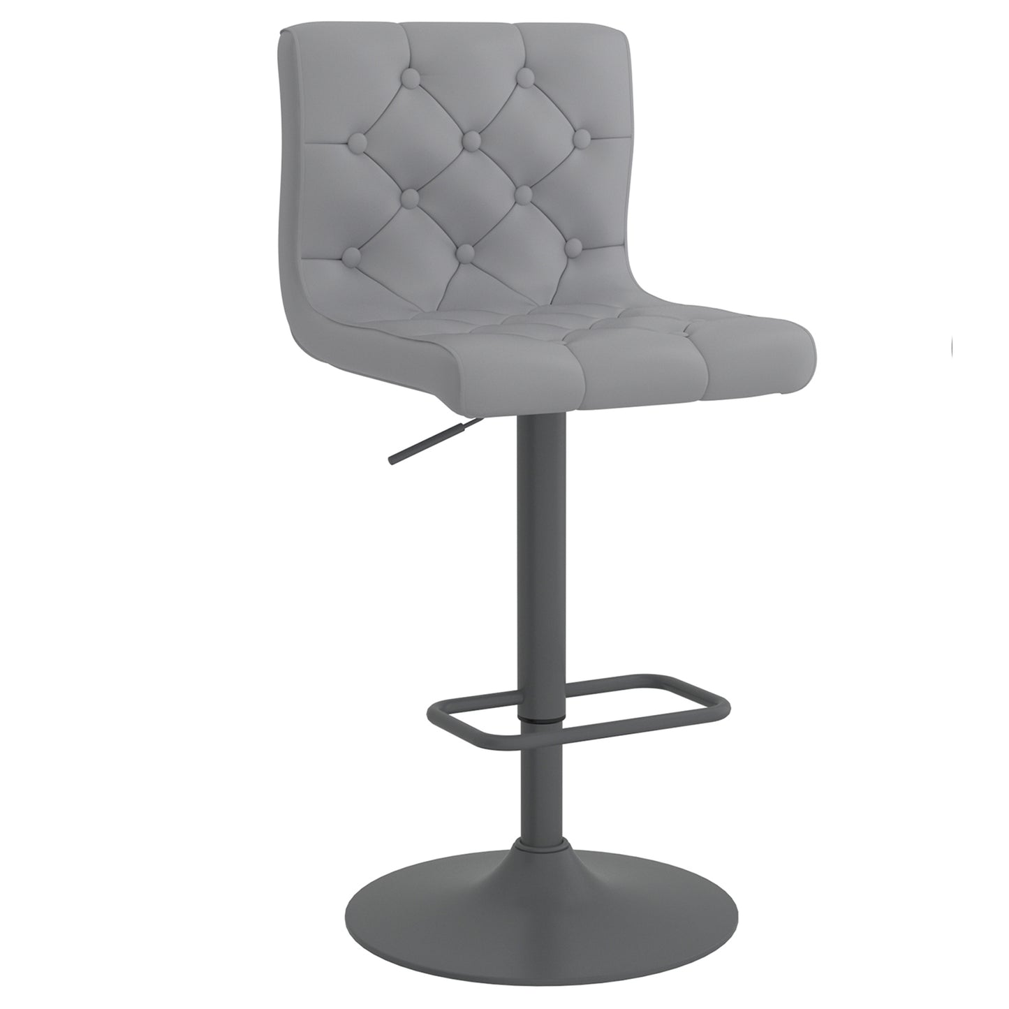 (DEX GREY LEATHER)- BAR STOOL- ONLY 1 PC. LEFT- FINAL CLEARANCE