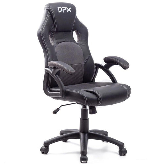 (DPX BLACK)- LEATHER COMPUTER/ GAMING CHAIR