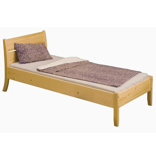 TWIN (SINGLE) SIZE- (LINDA NATURAL)- SOLID WOOD- BED FRAME- WITH SLATS