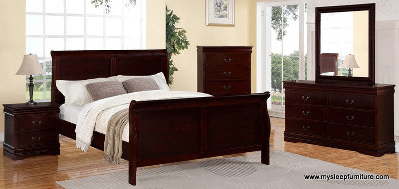 TWIN (SINGLE) SIZE- (LP CHERRY TI- 8 PC.)- BEDROOM SET- OUT OF STOCK UNTIL FEBRUARY 17, 2023