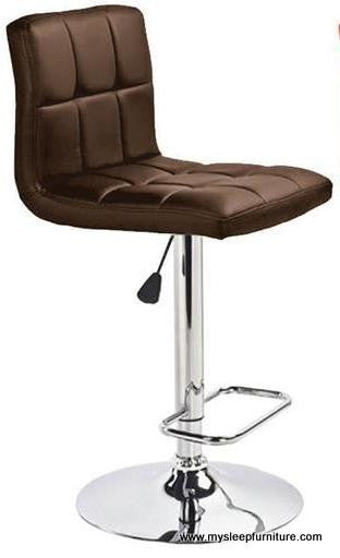 (139 BROWN)- LEATHER BAR STOOL